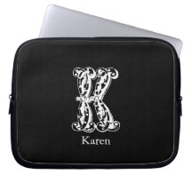 Initialer för Monogrambrev K Datorfodral