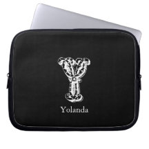 Initialer för Monogrambrev Y Datorskydds Fodral