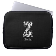 Initialer för Monogrambrev Z Datorskydds Fodral