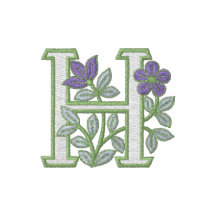 Initialt H för blommaMonogram