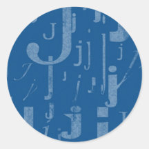 Initialt J Klistermärke