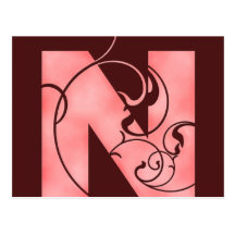 Initialt N Vykort
