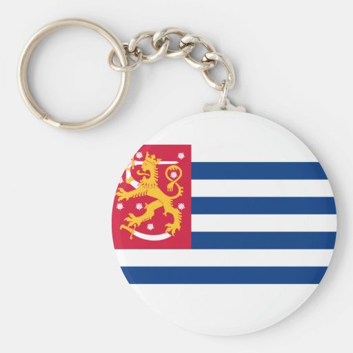 (Inofficiella) blåvita randiga Finland, Fiji Nyckel Ring