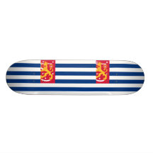 (Inofficiella) blåvita randiga Finland, Fiji Skate Board Decks