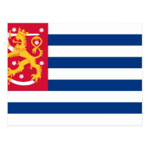 (Inofficiella) blåvita randiga Finland, Fiji Vykort
