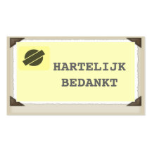 Inramad design för affärshartelijk bedankt visitkort
