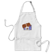 Inramad tecknadBrittany Spaniel Förkläde