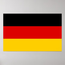 Inramat tryck med flagga av Tysklandet Affisch