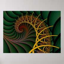 Inre flötekammare för Nautilus - Fractalkonst Print