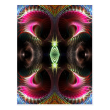 Inre ljus Fractalkonstvykort