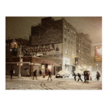 Insnöad New York vinter - staden Vykort