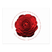 Inspirera vykort "för Rosa" röd ros
