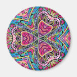 Inspirerat mönster för Kaleidoscope Aztec Kylskåpmagneter
