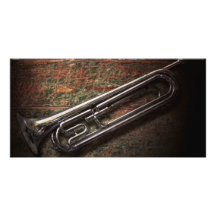 Instrumentera - Horn - buglen Foto Kort