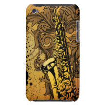 Instrumenterar musikalisk mässing för saxofonen barely there iPod case