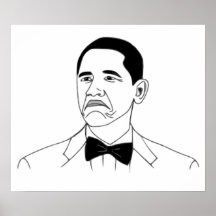 Inte ansikte Meme för dåligaBarack Obama ursinne Affischer