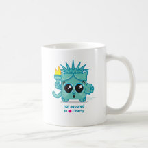 Inte kvadrerat för ATT ÄLSKA frihet Kaffe Mugg