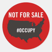 Inte till salu - occupy wall street - vi är 99%na klistermärke