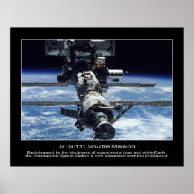 Internationellt utrymme Stationview från NASA STS- Print