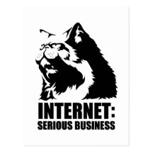 Internet: Allvarlig affär (rolig tshirt för lolcat Vykort