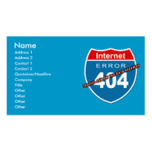 Internetfel 404 visitkort