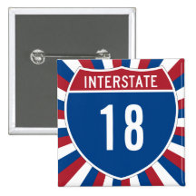 Interstate 18 knappar med nål