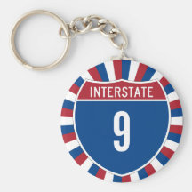 Interstate 9 nyckelringar
