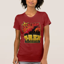 Invasion 2009 för TyrannosaurusRex Dinosaur Tshirts