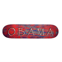 INVIGNINGBARACK OBAMA GRUNGE SKATEBOARD DECK