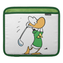 Ipad sleeve för gunga för träsktecknadGolf