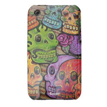 Iphone 3 bt - mexicansk sockerdöskallar iPhone 3 cases