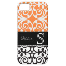 iPhone 5 för orange-/svartkrusidullpersonlig iPhone 5 Cases