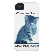 Iphone case för Shopaholic kattungeälskare iPhone 4 Case-Mate Fodral