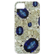 Iphone case för smycken för Bling stor safirdiaman iPhone 5 Hud