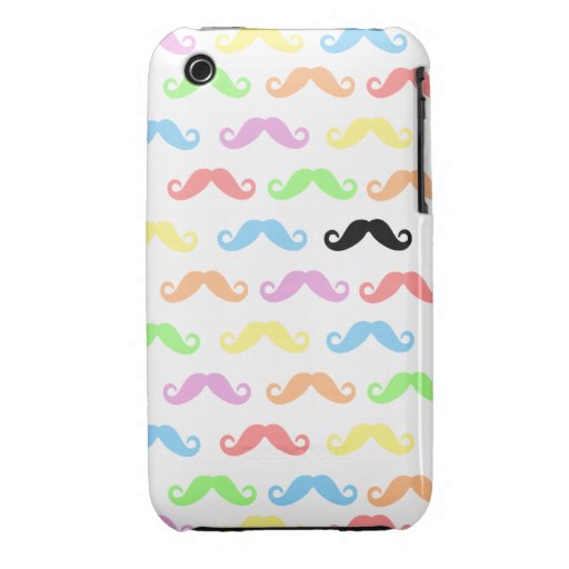 Iphone för raddamustascher (vit) Fodral-Kompis Case-Mate iPhone 3 Cases
