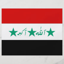 Irak flagga flygblad