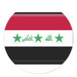 Irak sjunker runda klistermärken