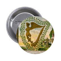 Irland historiska Emblems Knapp