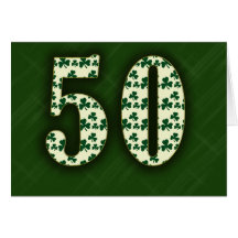 Irländare 50th hälsnings kort