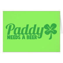 IRLÄNDARE behöver en öl! St patricks daydrinkindes Hälsningskort