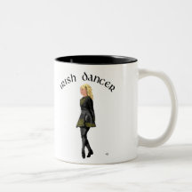 Irländare kliver dansare - den svart klänningen, b kaffe mugg