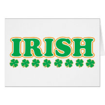 Irländare (Shamrocks) Hälsnings Kort