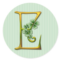 Irländsk guld- Monogram E