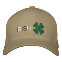 Irländsk klöver broderad hatt