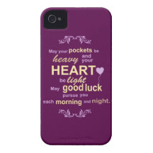 Irländsk överflödlycka och lycka tillvälsignelse iPhone 4 Case-Mate skal