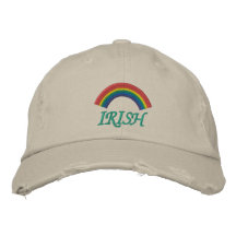 Irländsk regnbåge broderad hatt