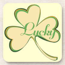 Irländsk Shamrock Glas Underlägg