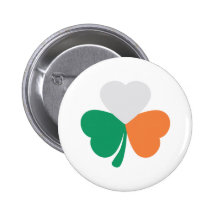 irländsk shamrockflagga knappar med nål