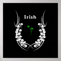Irländsk Shamrocktatuering Affisch