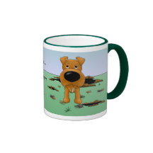 Irländsk Terrier (irländska Terriers) som jag jaga